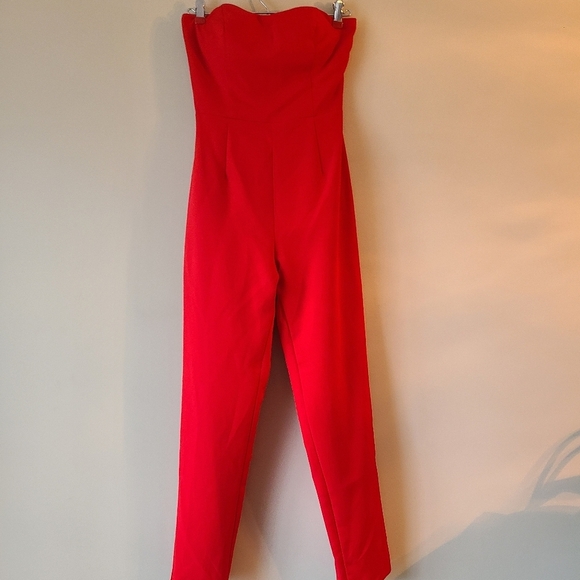 Lan Ting Pants - Lan Ting bride red  jumpsuit women's sz.XS Strapless
